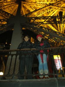Papa y yo en la torre Eiffel
